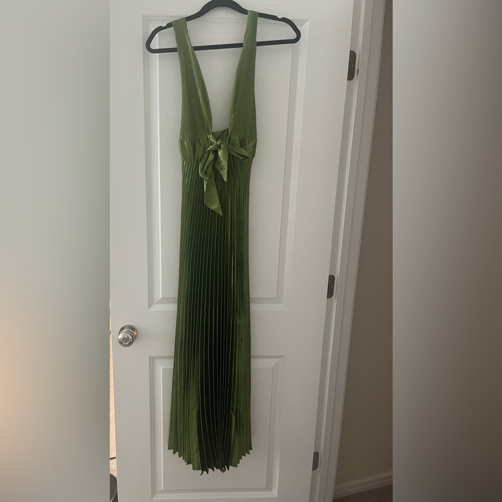 Aakaa Green Formal Maxi Dress